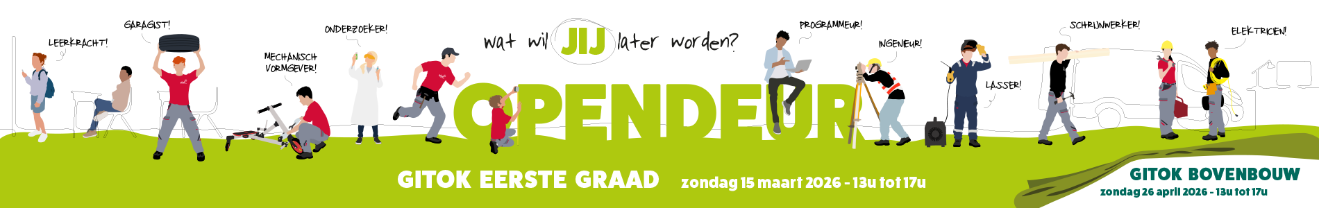 15 maart opendeurdag Gitok eerste graad